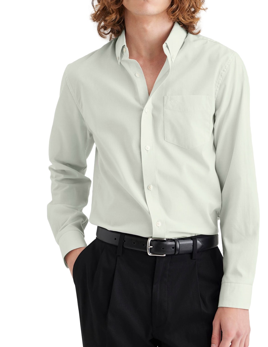 Camisa casual de algodón manga larga para hombre 2