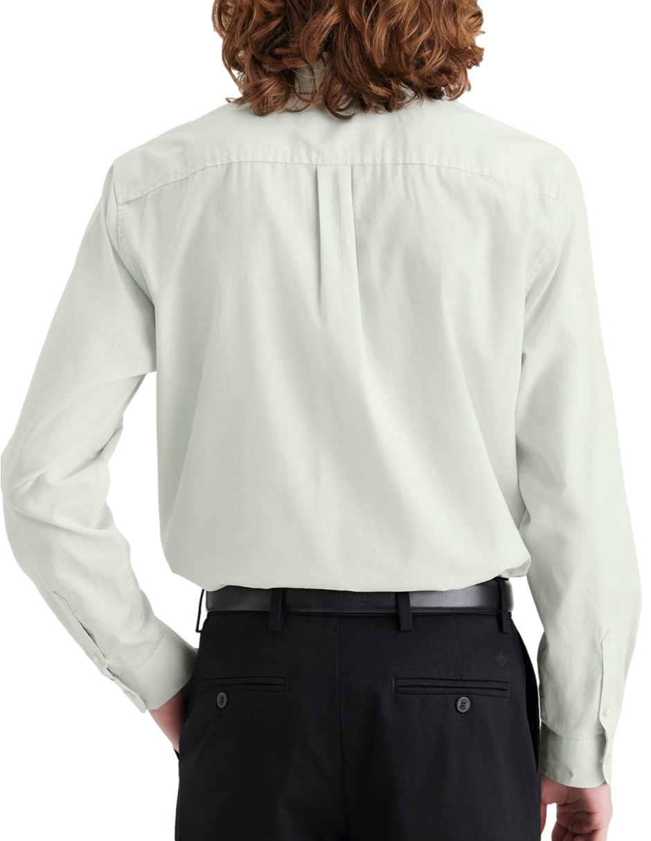 Camisa casual de algodón manga larga para hombre 4