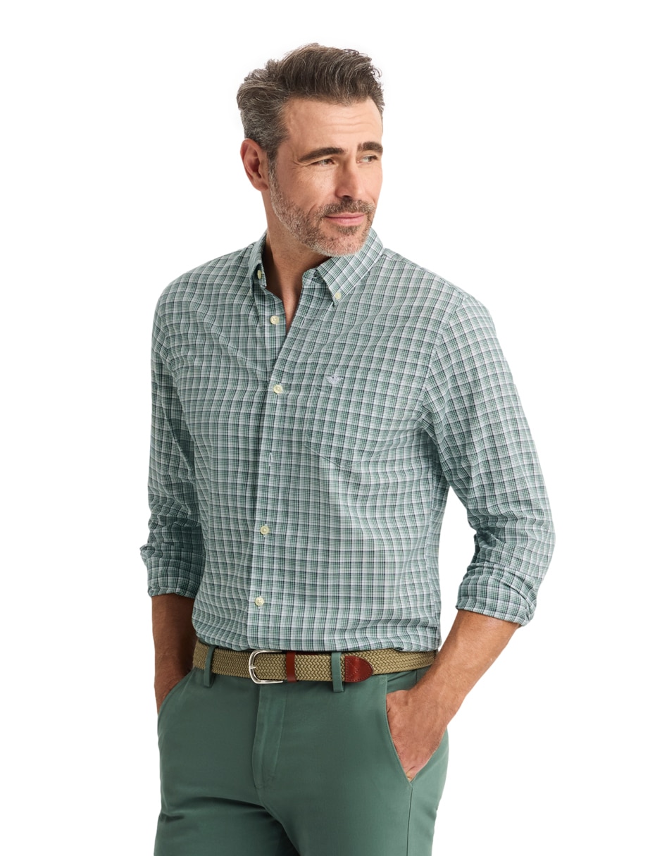 Camisa casual de algodón manga larga para hombre 3