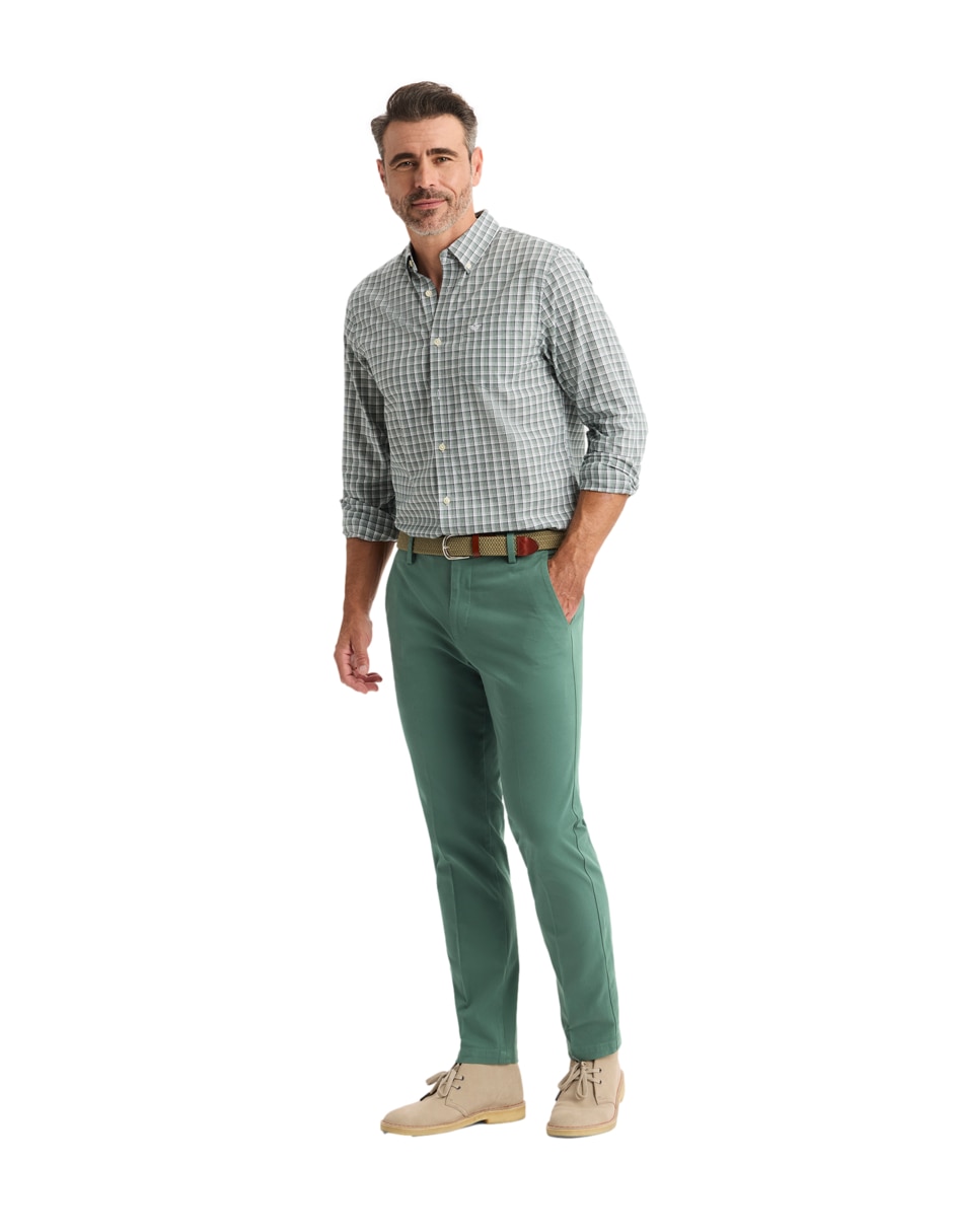Camisa casual de algodón manga larga para hombre 5
