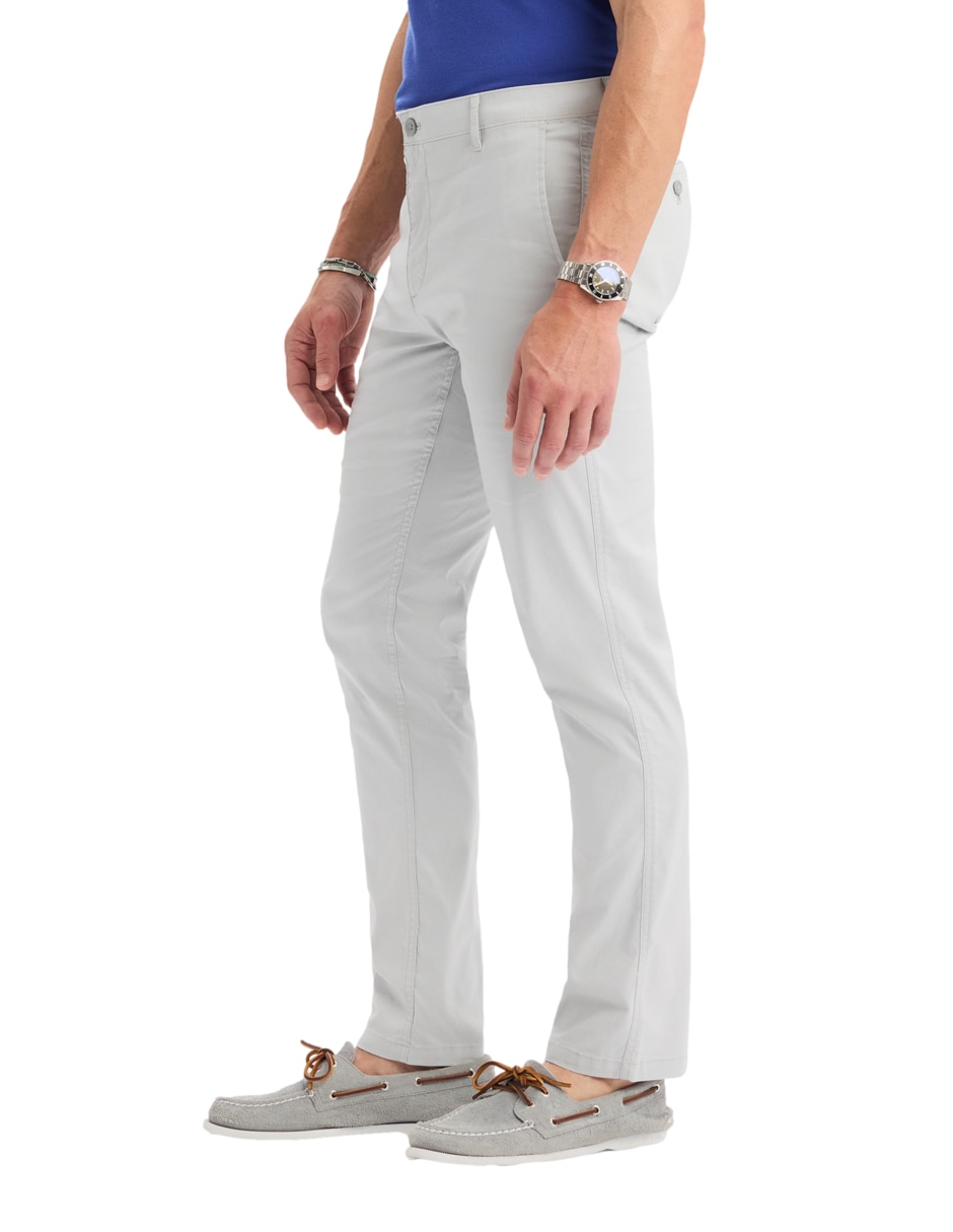 Pantalón casual chino slim de algodón para hombre 6