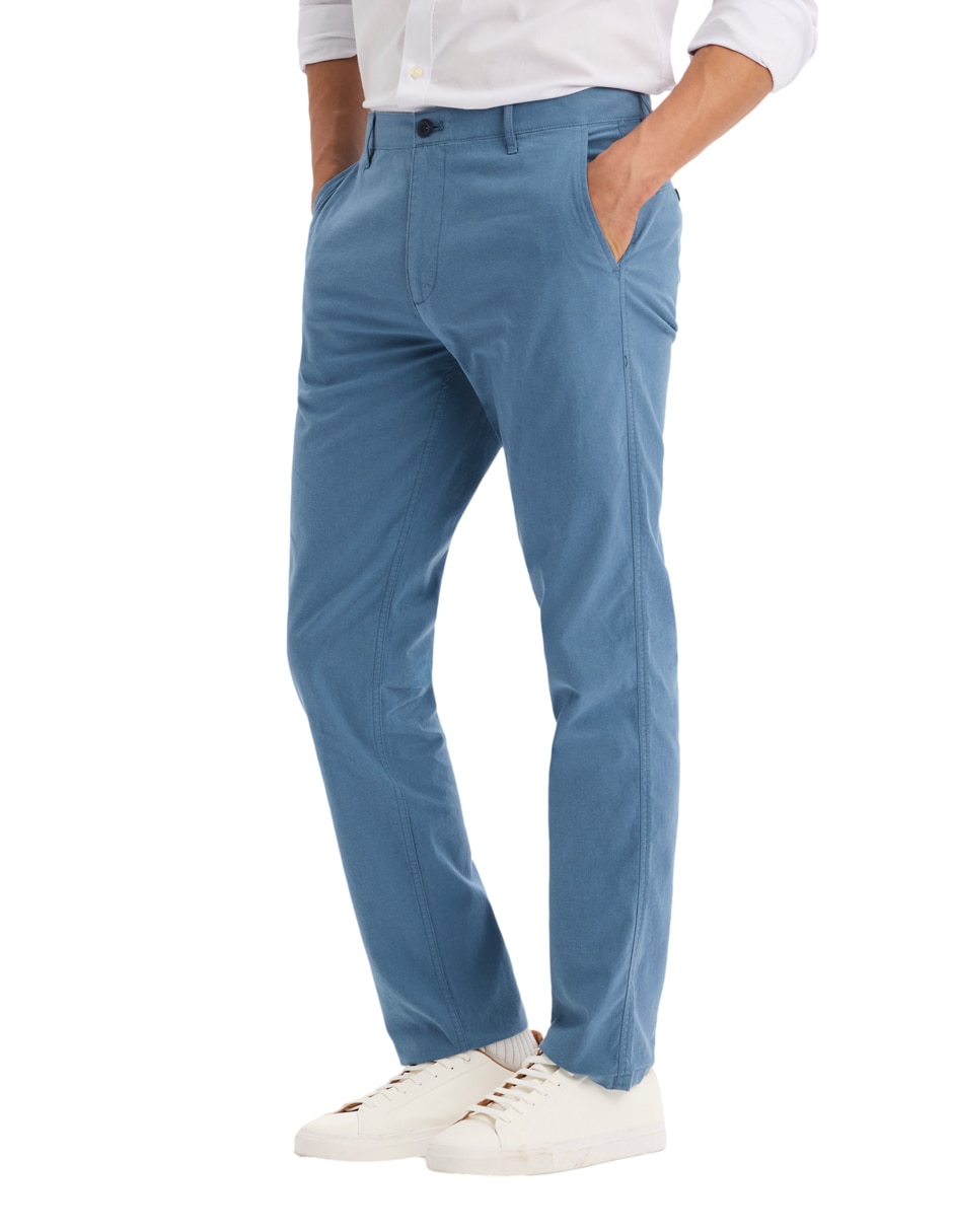 Pantalón casual chino slim de algodón para hombre 2