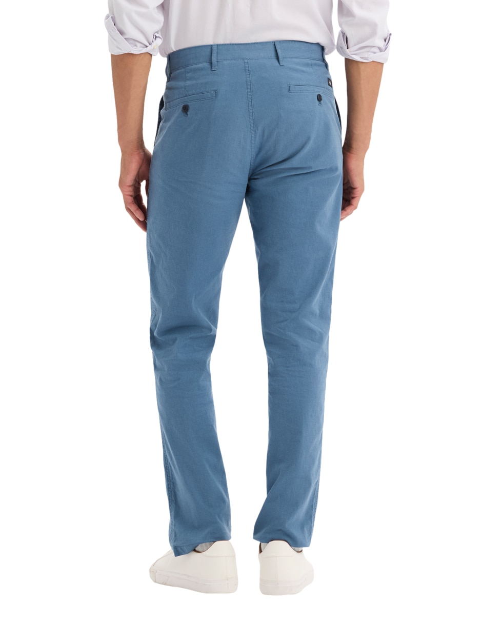 Pantalón casual chino slim de algodón para hombre 4
