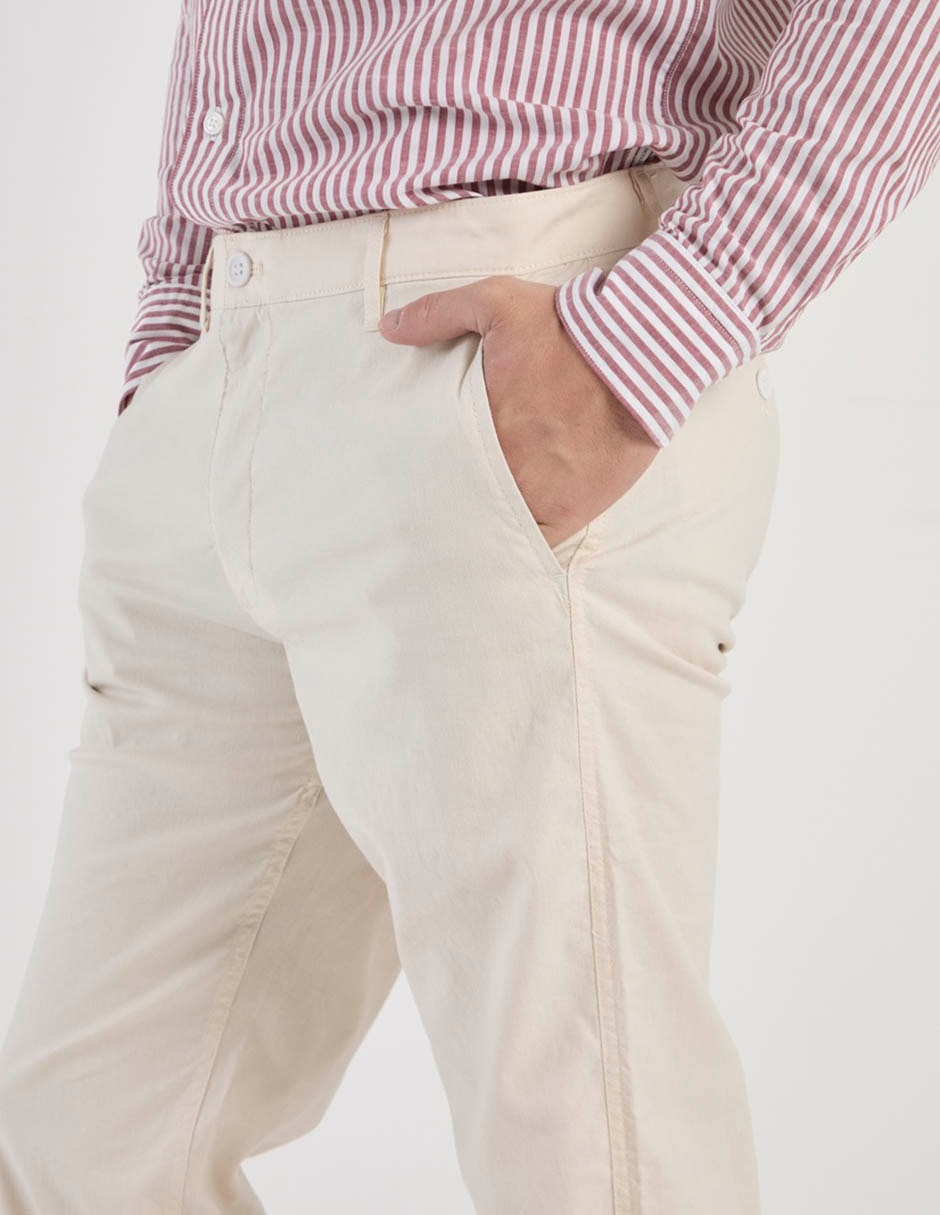 Pantalón chino slim de algodón para hombre 5