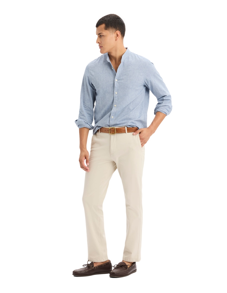 Camisa casual de algodón manga larga para hombre 4