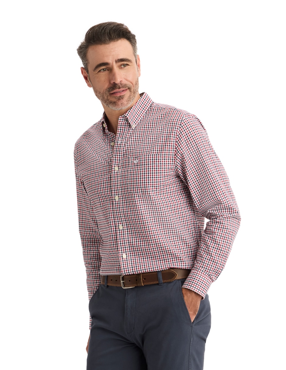 Camisa casual de algodón manga larga para hombre 4