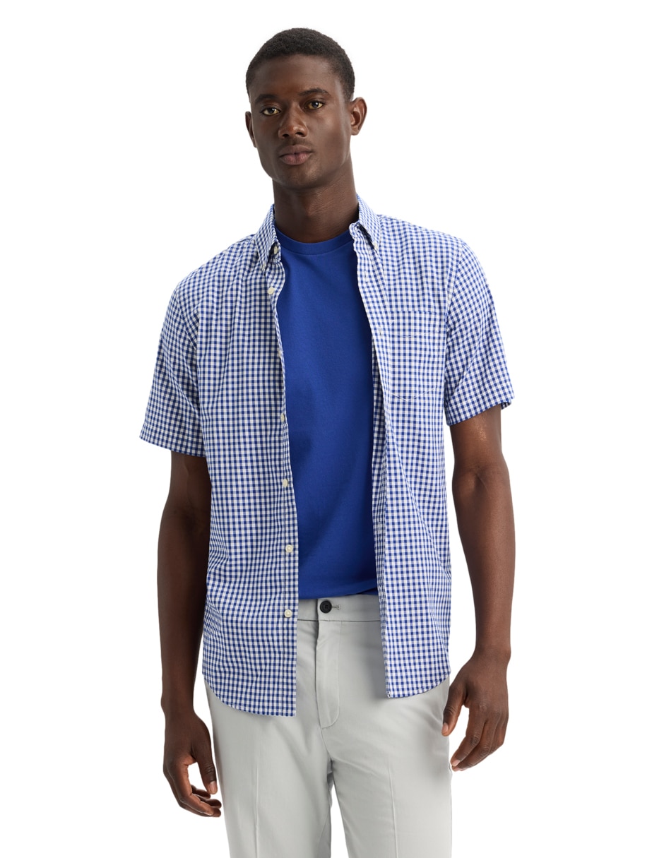 Camisa casual de algodón manga corta para hombre 3