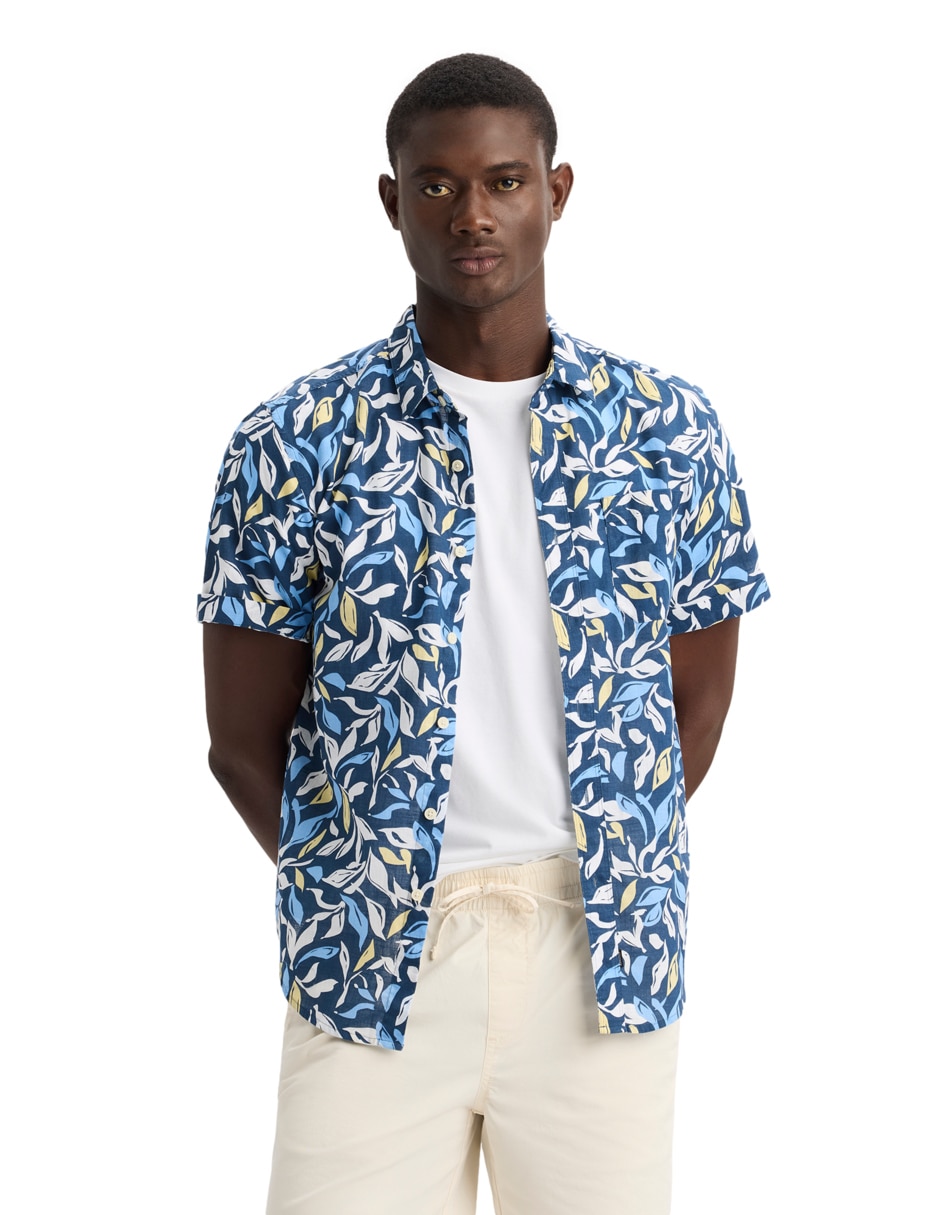 Camisa casual de algodón manga corta para hombre 3