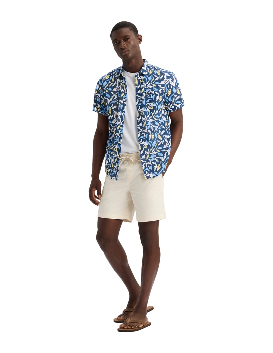 Camisa casual de algodón manga corta para hombre 5