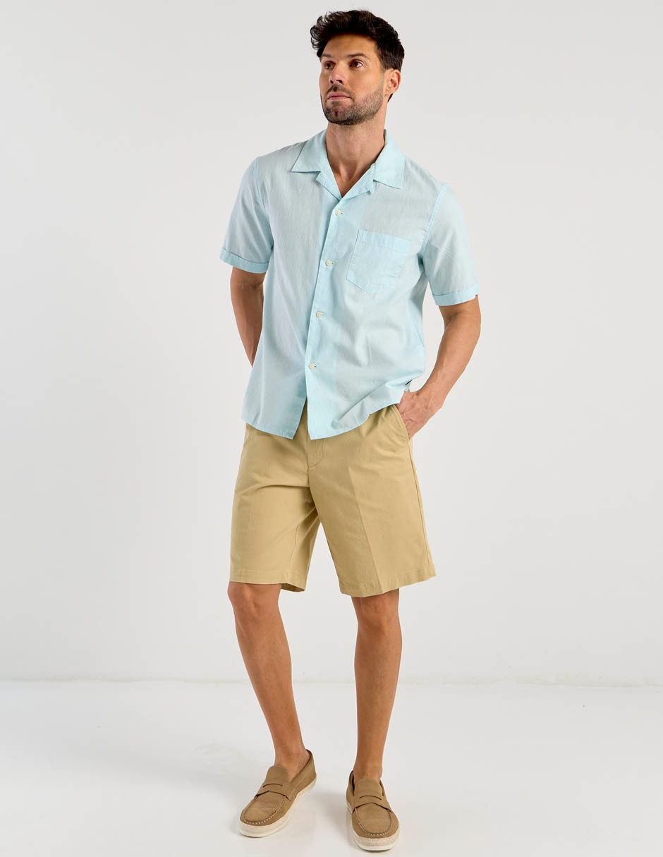 Camisa casual de algodón manga corta para hombre 3