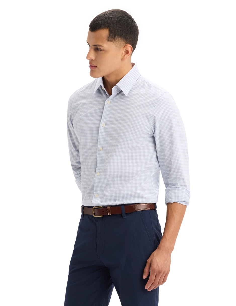 Camisa casual de algodón manga larga para hombre 3