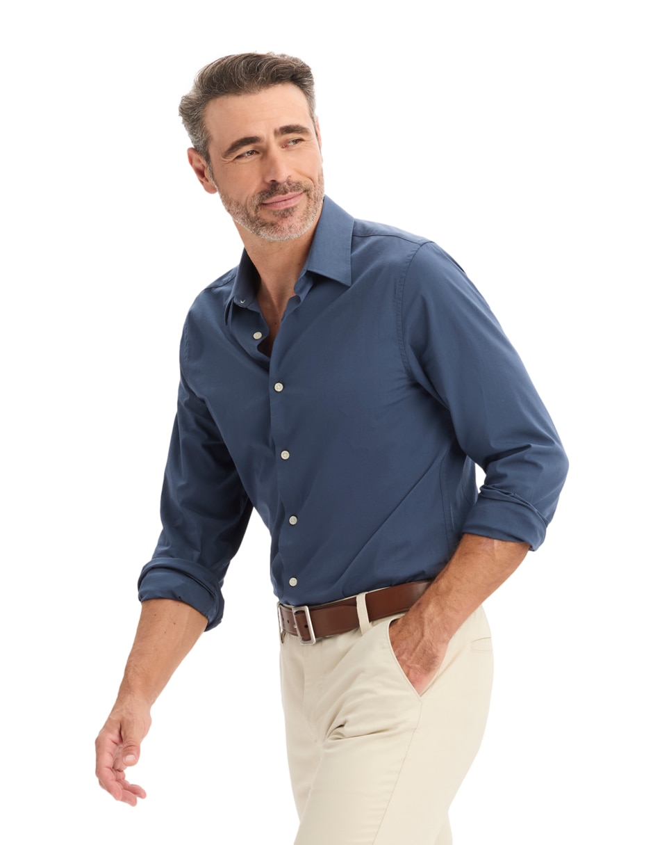 Camisa casual de algodón manga larga para hombre 3