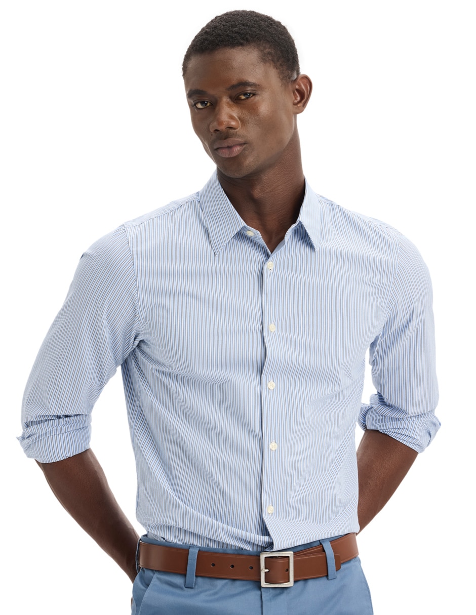 Camisa casual de algodón manga larga para hombre 4