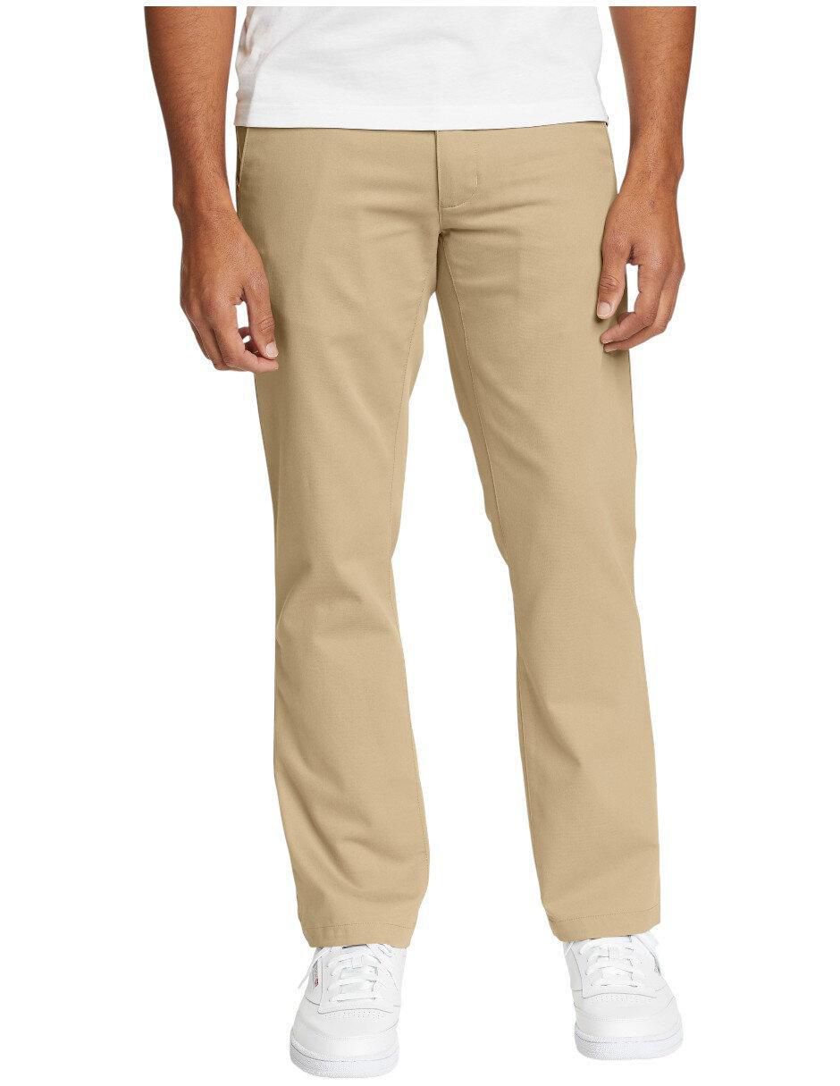 "pantalón" casual chino regular eddie bauer "de" algodón y poliéster "para hombre"