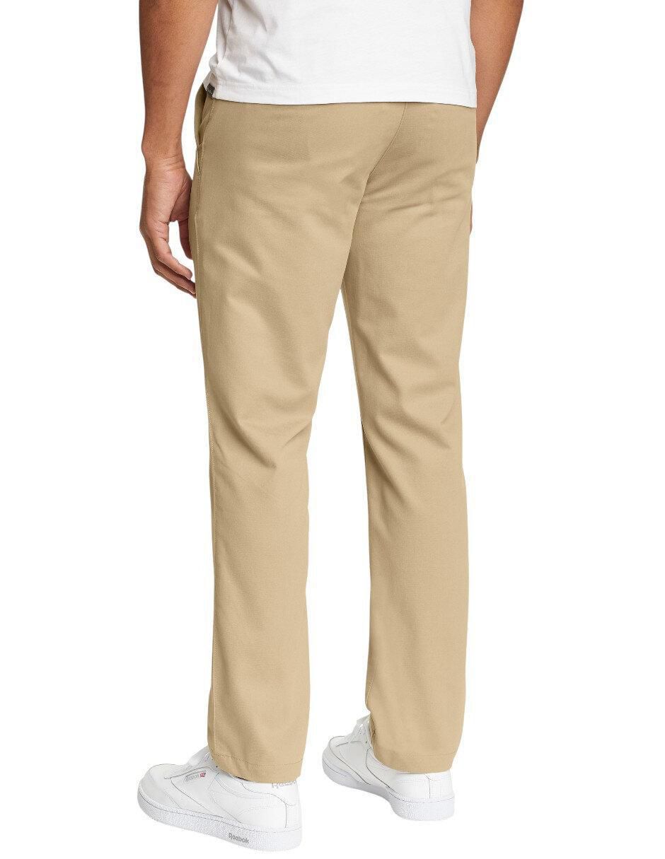 "pantalón" casual chino regular eddie bauer "de" algodón y poliéster "para hombre"