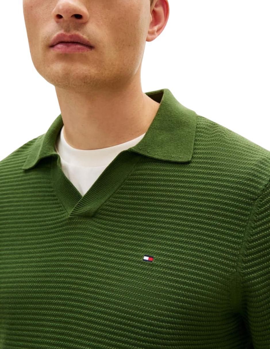 Suéter cuello polo para hombre 4