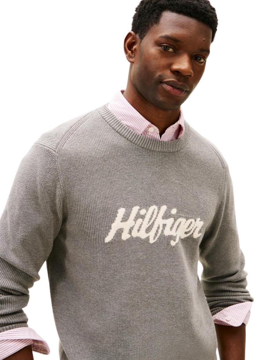 "suéter" tommy hilfiger "cuello" redondo "para hombre"