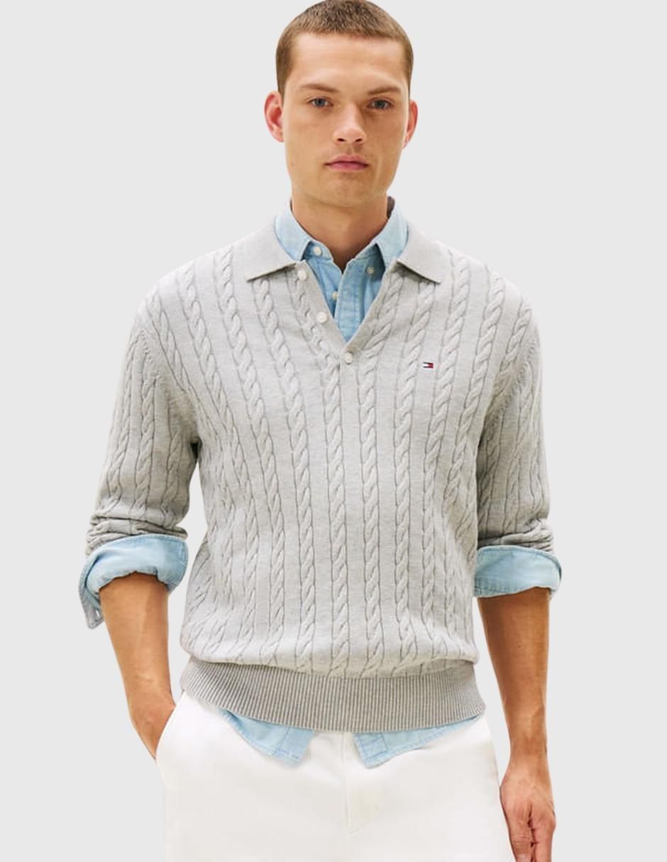 Suéter cuello polo para hombre