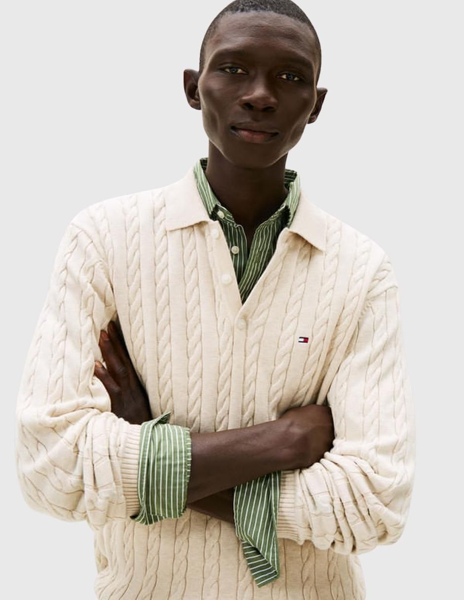"suéter" tommy hilfiger "cuello" polo "para hombre"