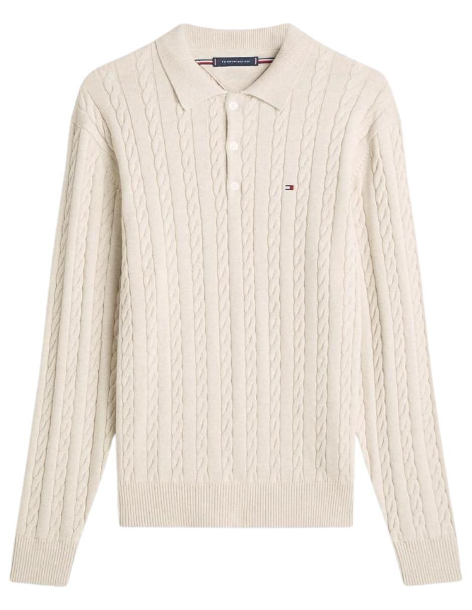 "suéter" tommy hilfiger "cuello" polo "para hombre"