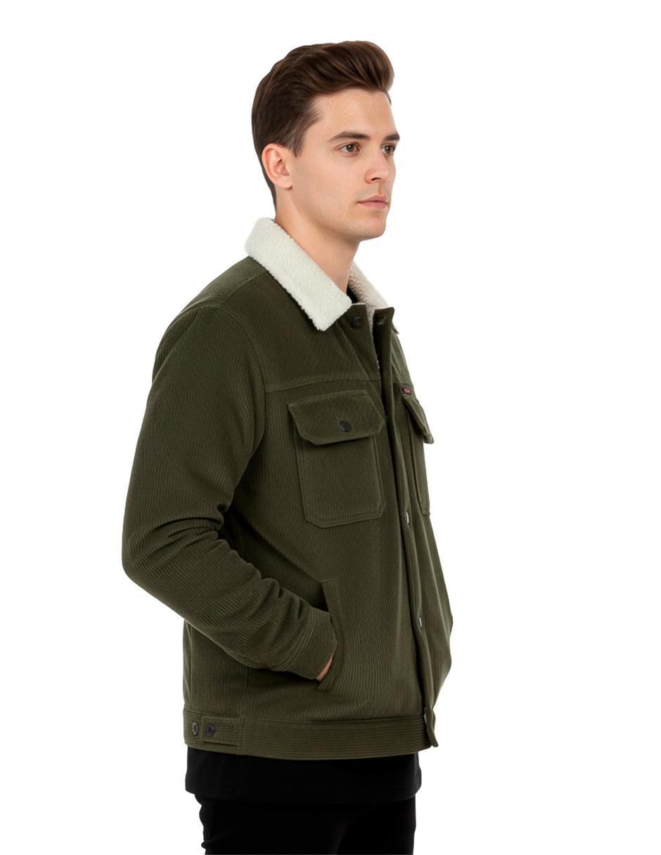 Chamarra casual con bolsillos para hombre 2