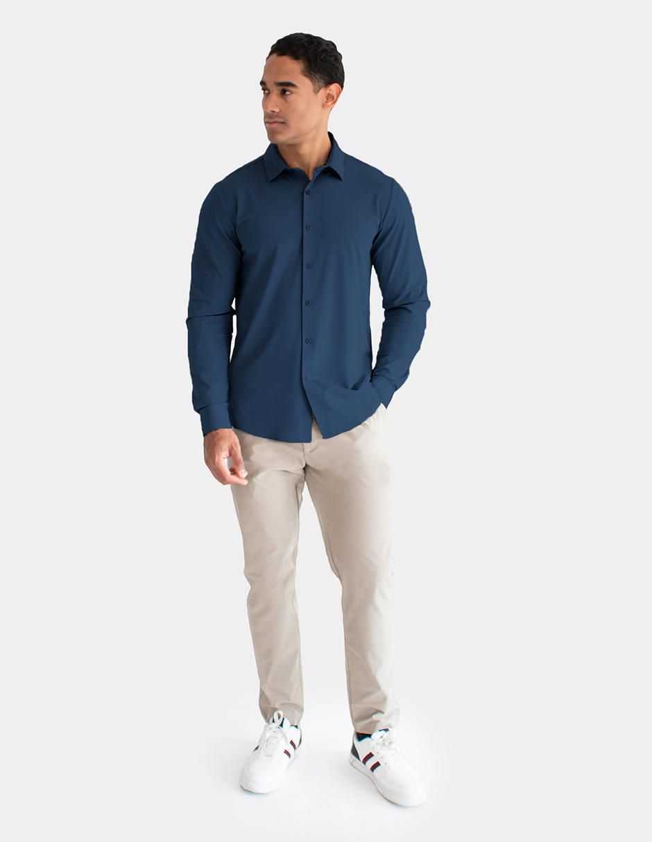 "camisa/sobrecamisa" casual generra "de" (si aplica) nylon "manga" larga "para hombre"