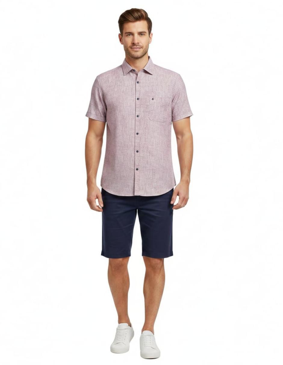 Camisa casual manga corta para hombre