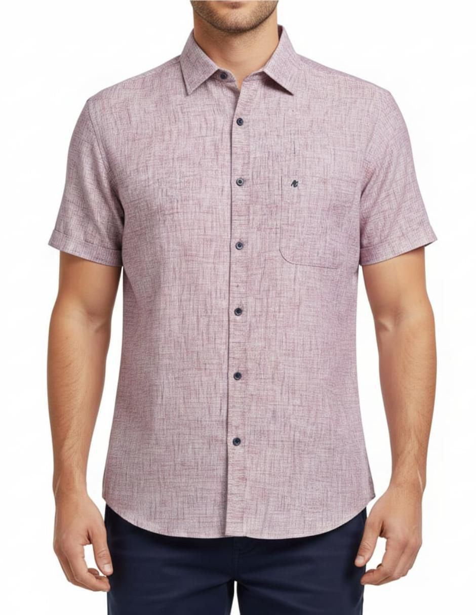 Camisa casual manga corta para hombre 5