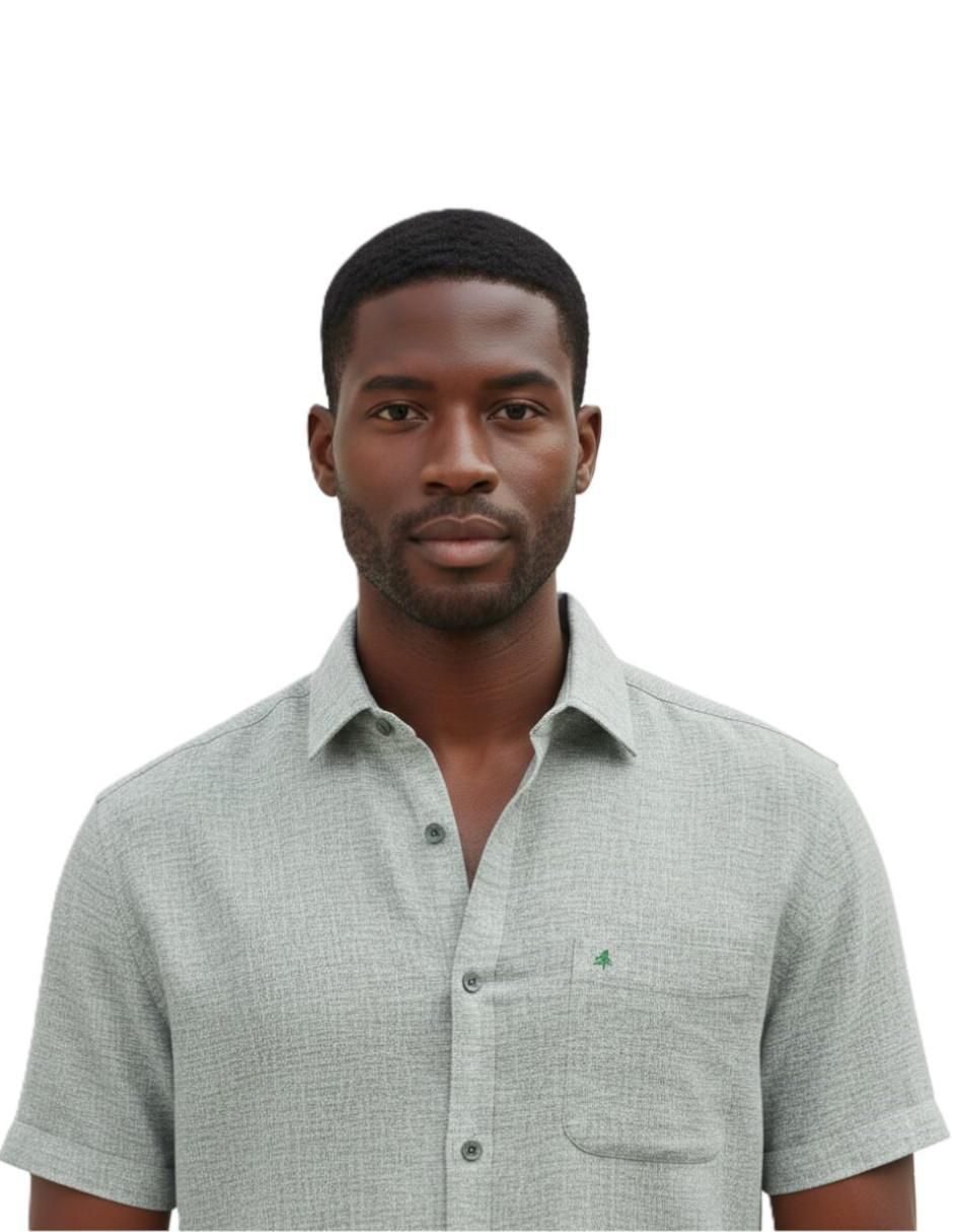 Camisa casual manga corta para hombre 4