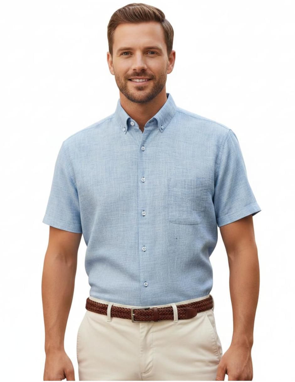 Camisa casual manga corta para hombre
