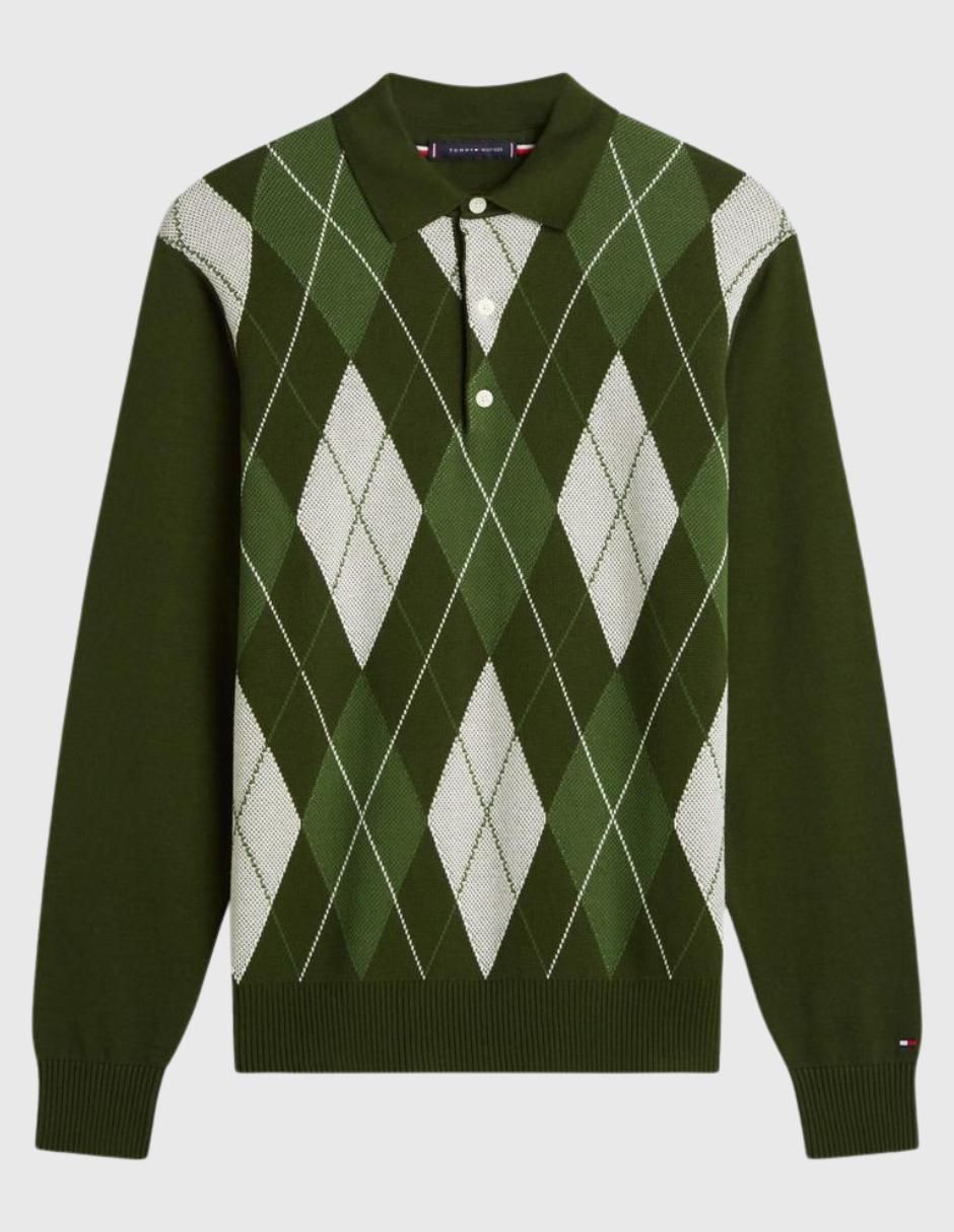 Suéter cuello polo para hombre 2
