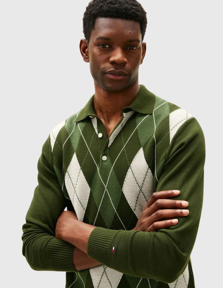 Suéter cuello polo para hombre 5
