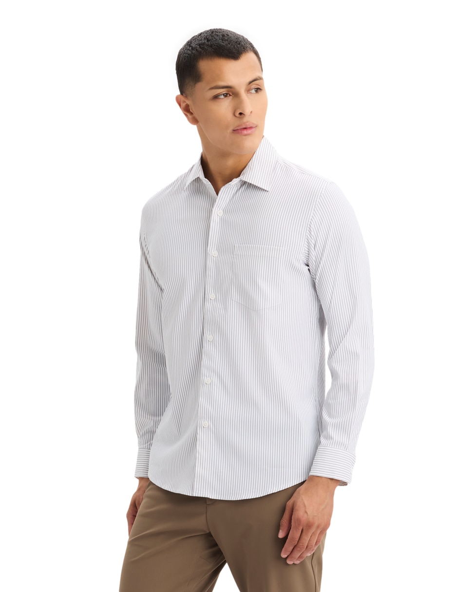 Camisa casual manga larga para hombre 3