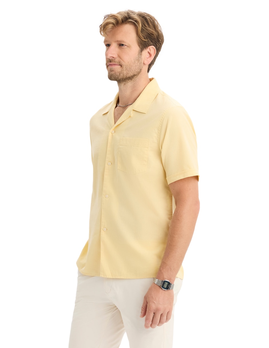 Camisa casual de algodón manga corta para hombre 3