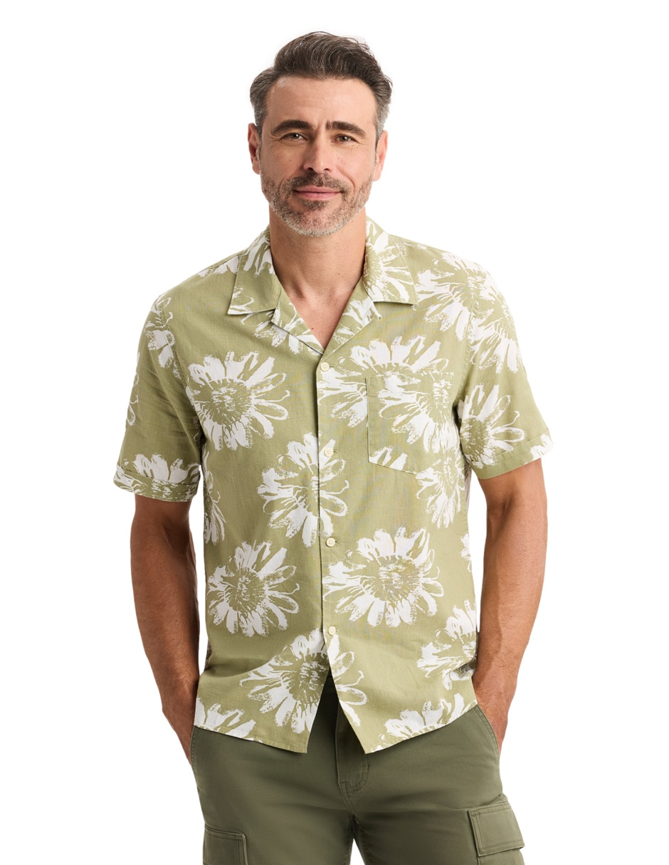 Camisa casual de algodón manga corta para hombre 3