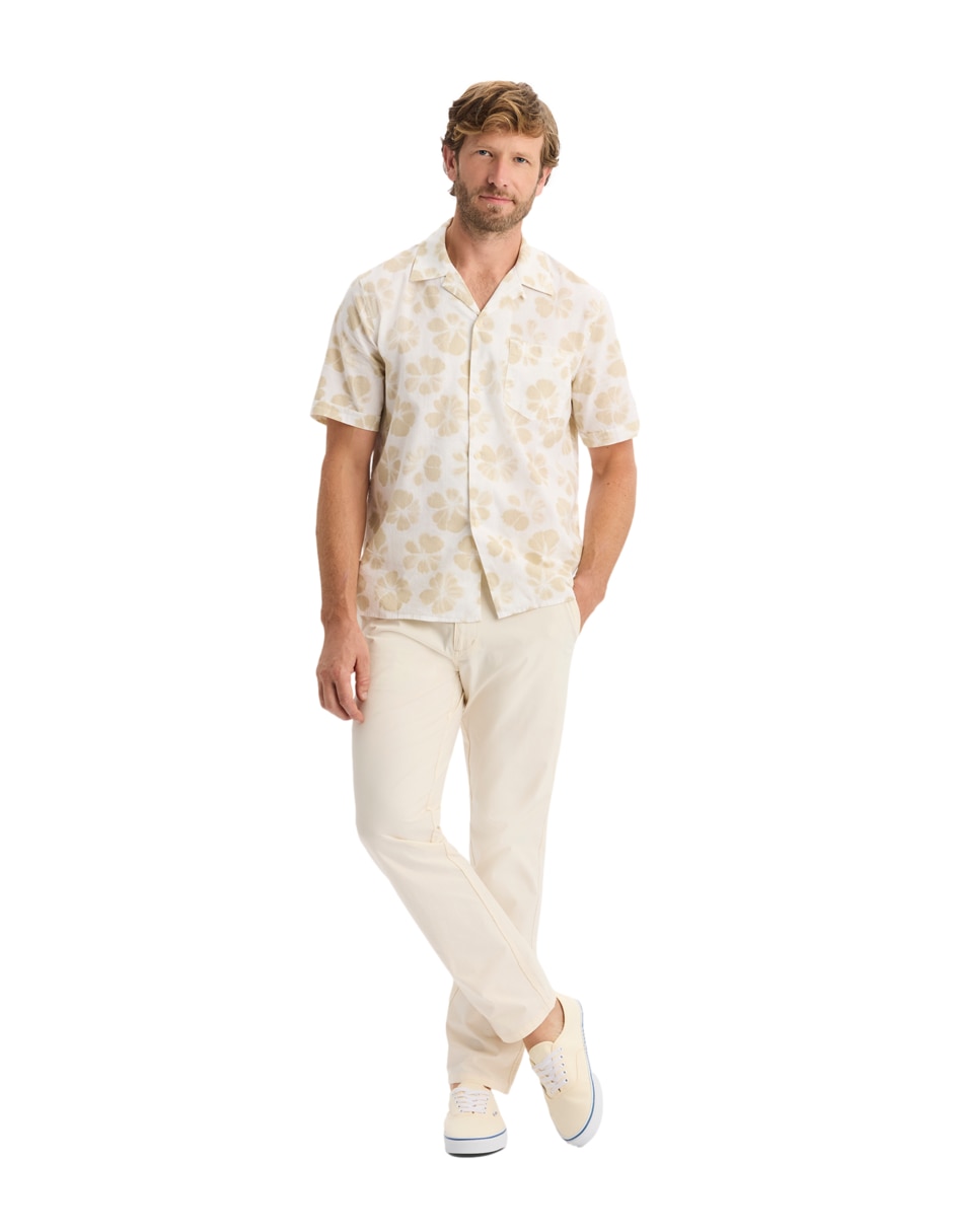 Camisa casual de algodón manga corta para hombre 5
