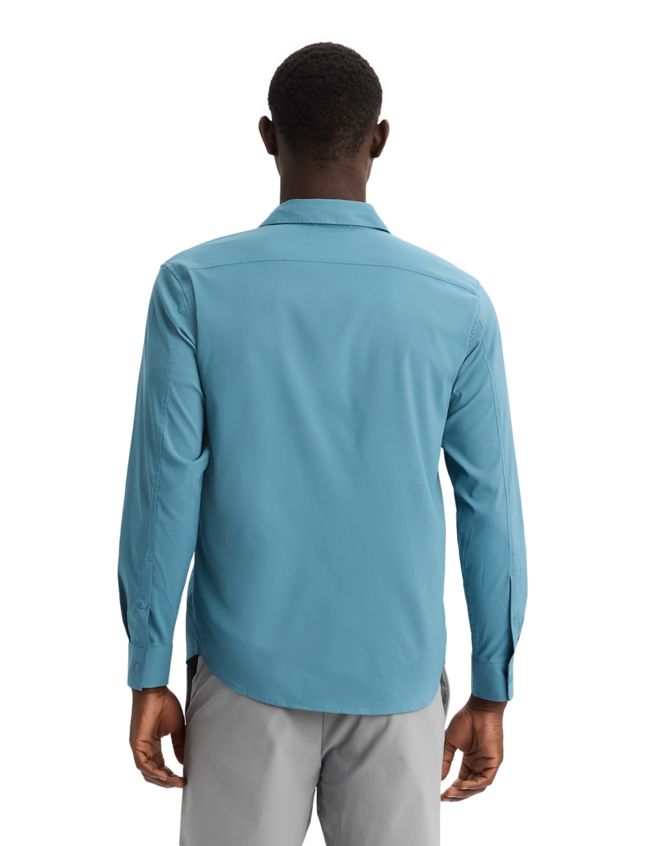 Camisa casual de algodón manga larga para hombre 2