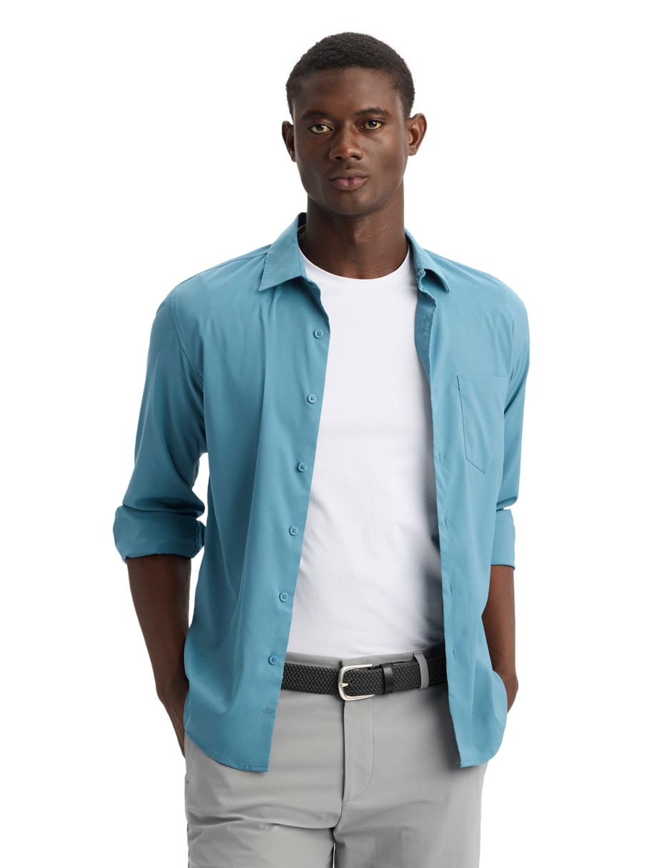 Camisa casual de algodón manga larga para hombre 3