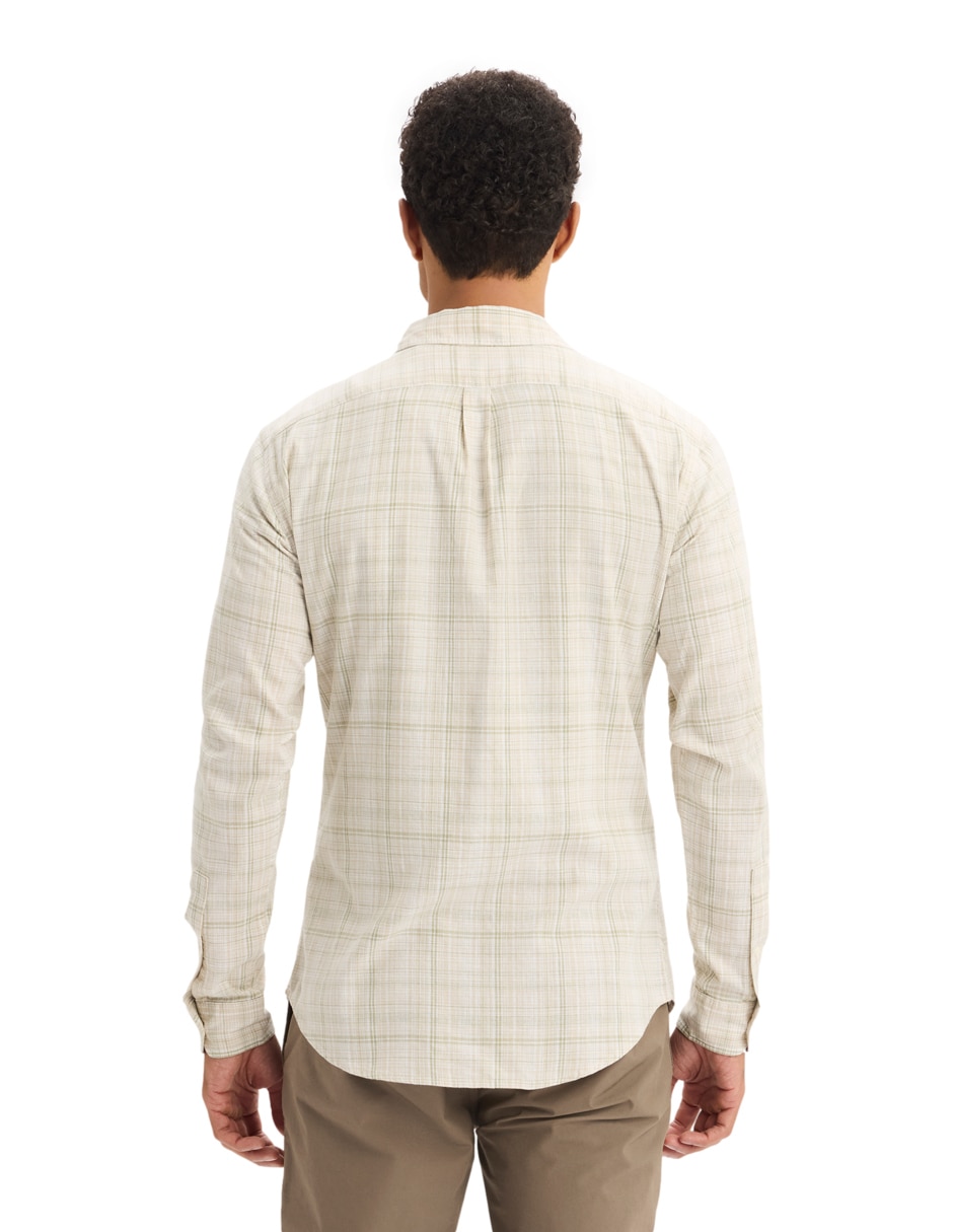 Camisa casual manga larga para hombre 2