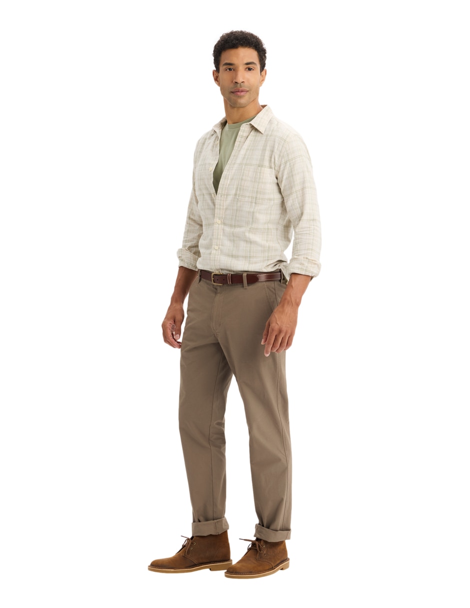 Camisa casual manga larga para hombre 4