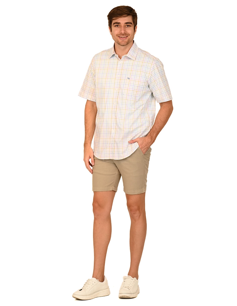 Camisa casual de algodón manga corta para hombre 2