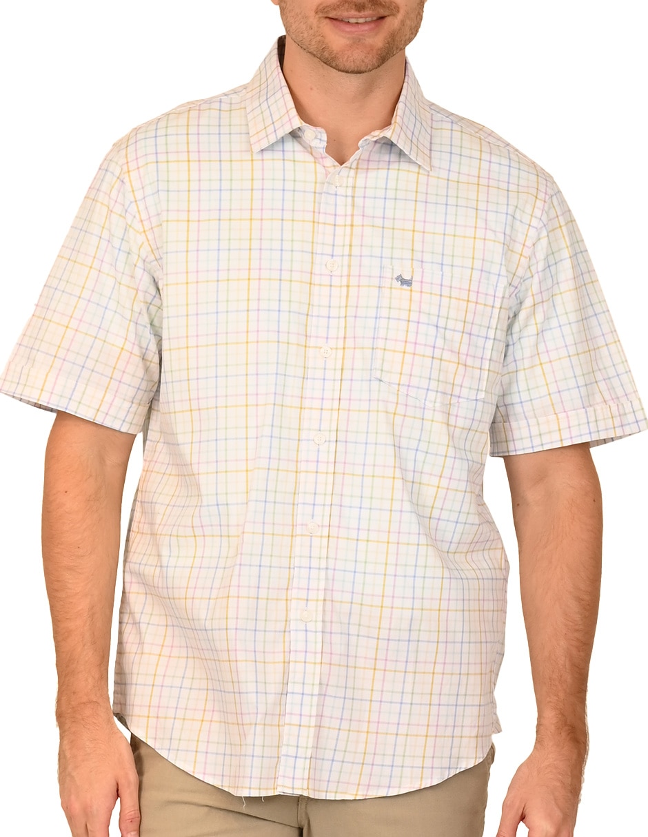 Camisa casual de algodón manga corta para hombre 4