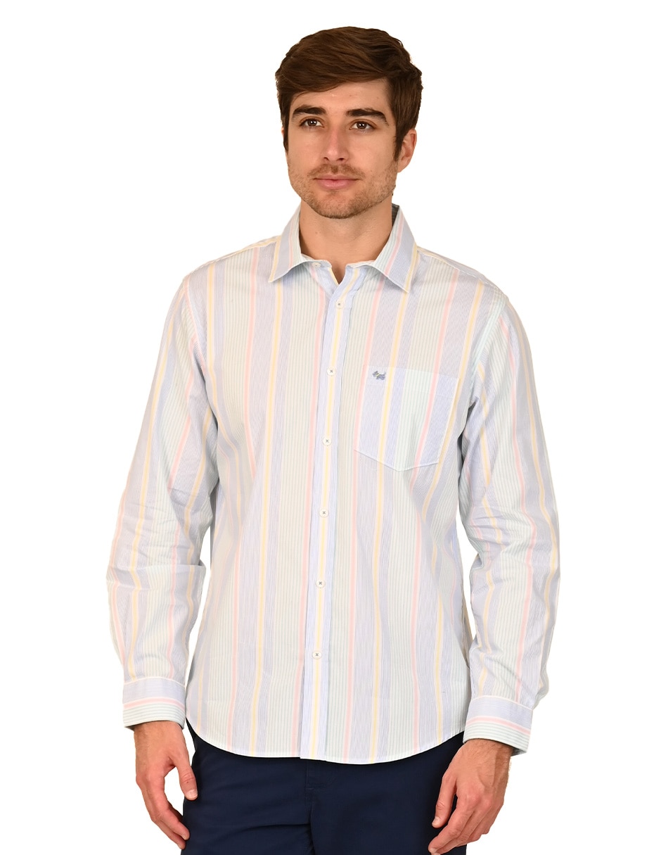 Camisa casual de algodón manga larga para hombre Camisa casual de algodón manga larga para hombre