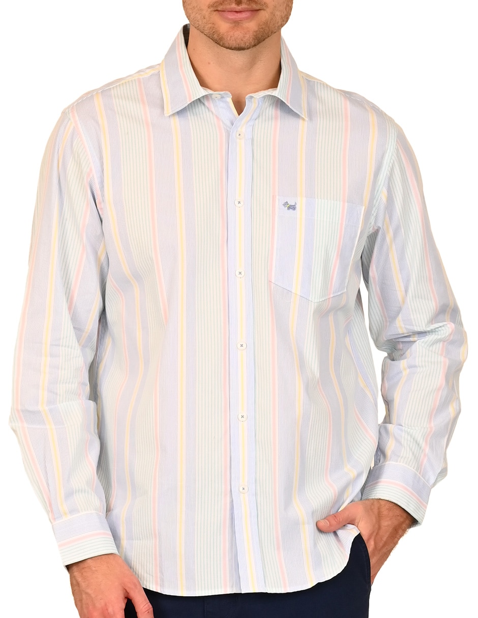 Camisa casual de algodón manga larga para hombre 4