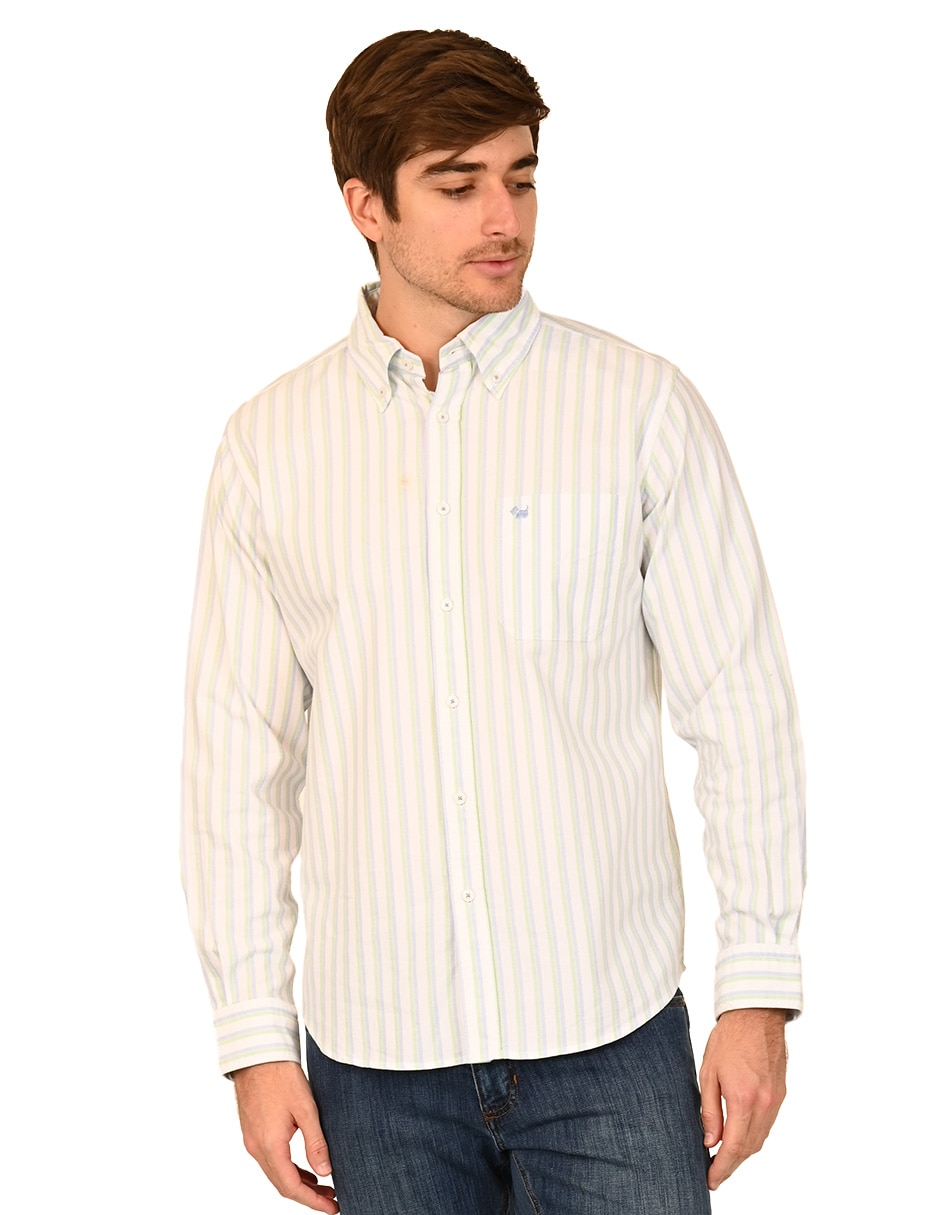 Camisa casual de algodón manga larga para hombre Camisa casual de algodón manga larga para hombre