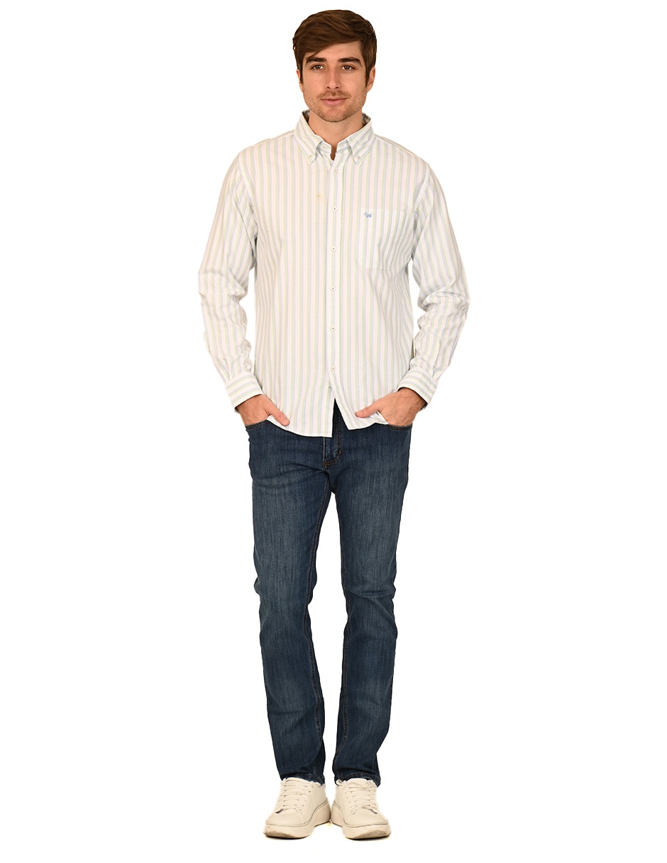 Camisa casual de algodón manga larga para hombre 2