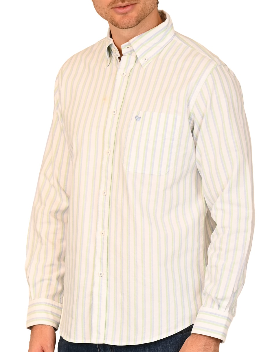 Camisa casual de algodón manga larga para hombre 4