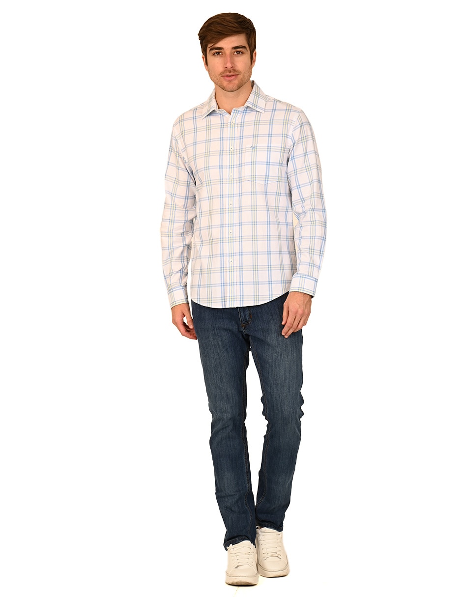 Camisa casual de algodón manga larga para hombre 2