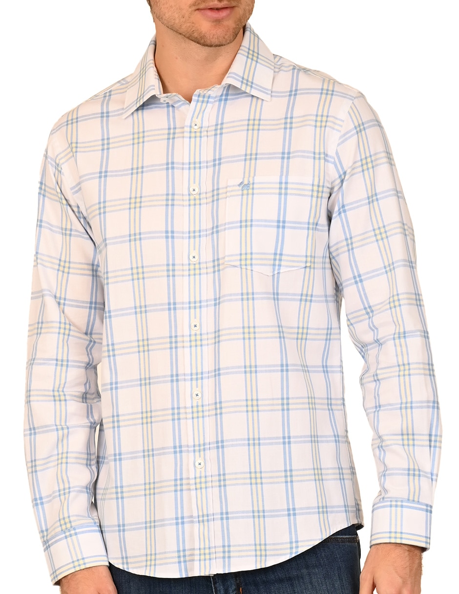 Camisa casual de algodón manga larga para hombre 4