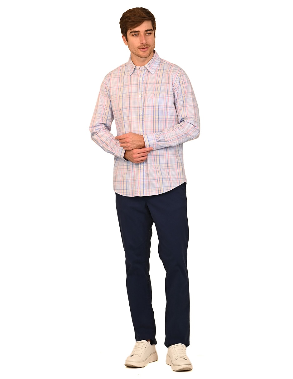 Camisa casual de algodón manga larga para hombre 2